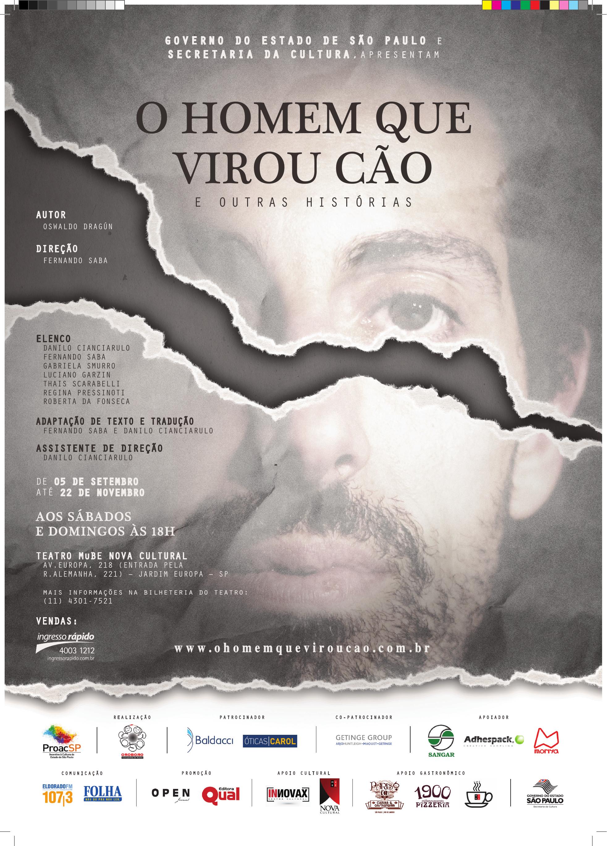 Cartaz do projeto O Homem que Virou Cão e Outras Histórias