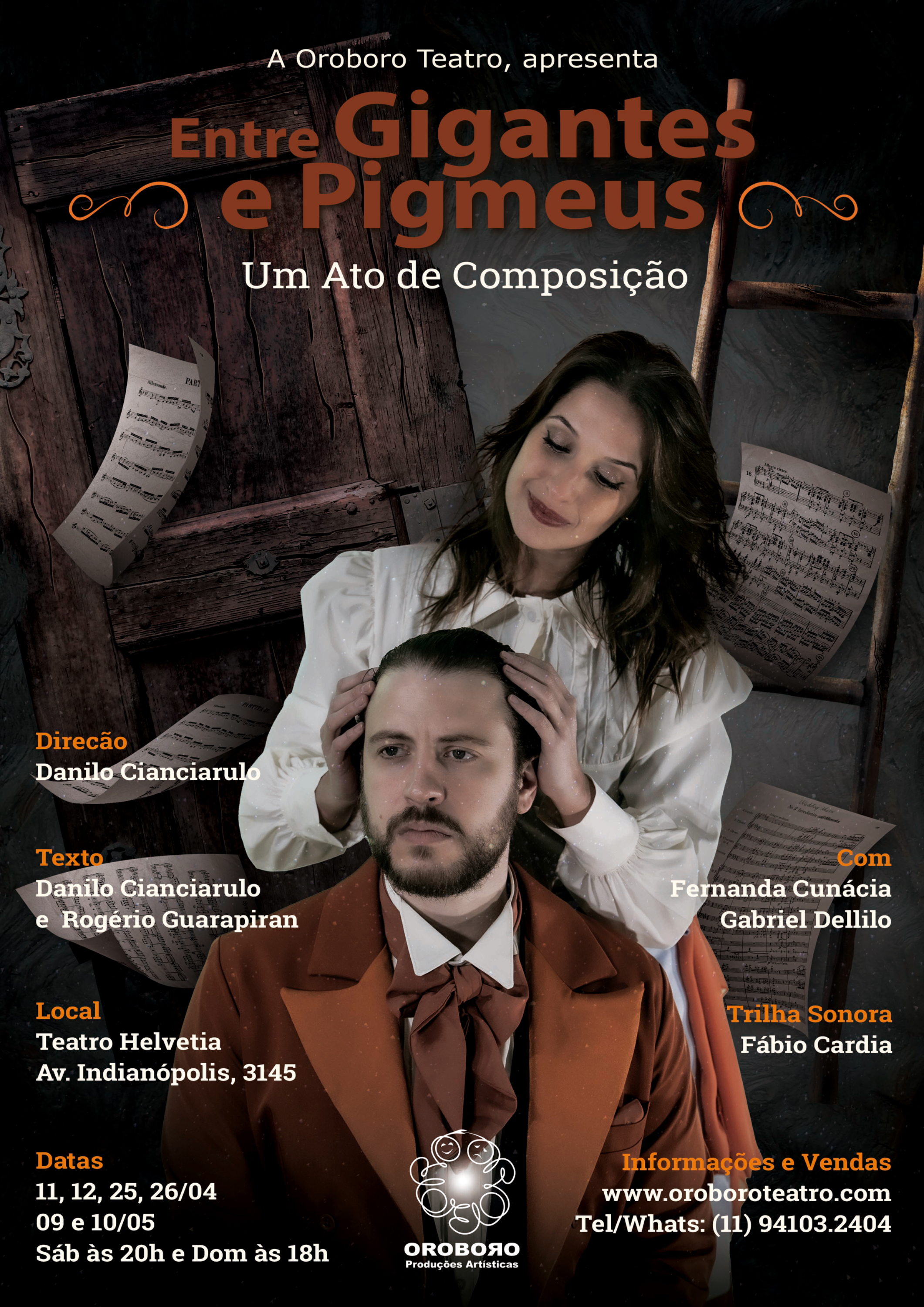 Cartaz do espetáculo Entre Gigantes e Pigmeus