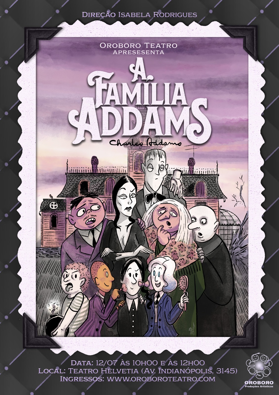 Cartaz do espetáculo A Família Addams