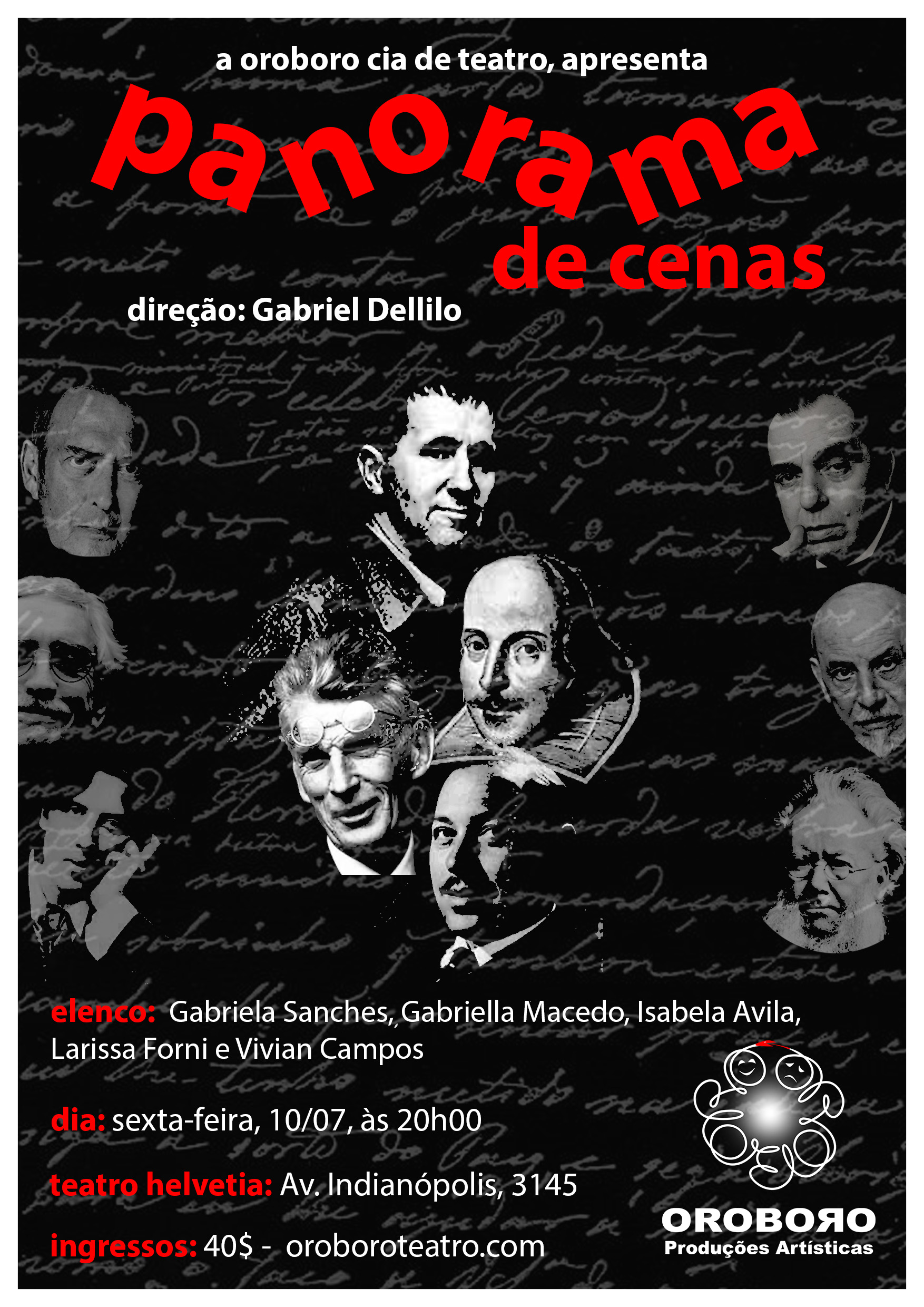 Cartaz do espetáculo Panorama de Cenas