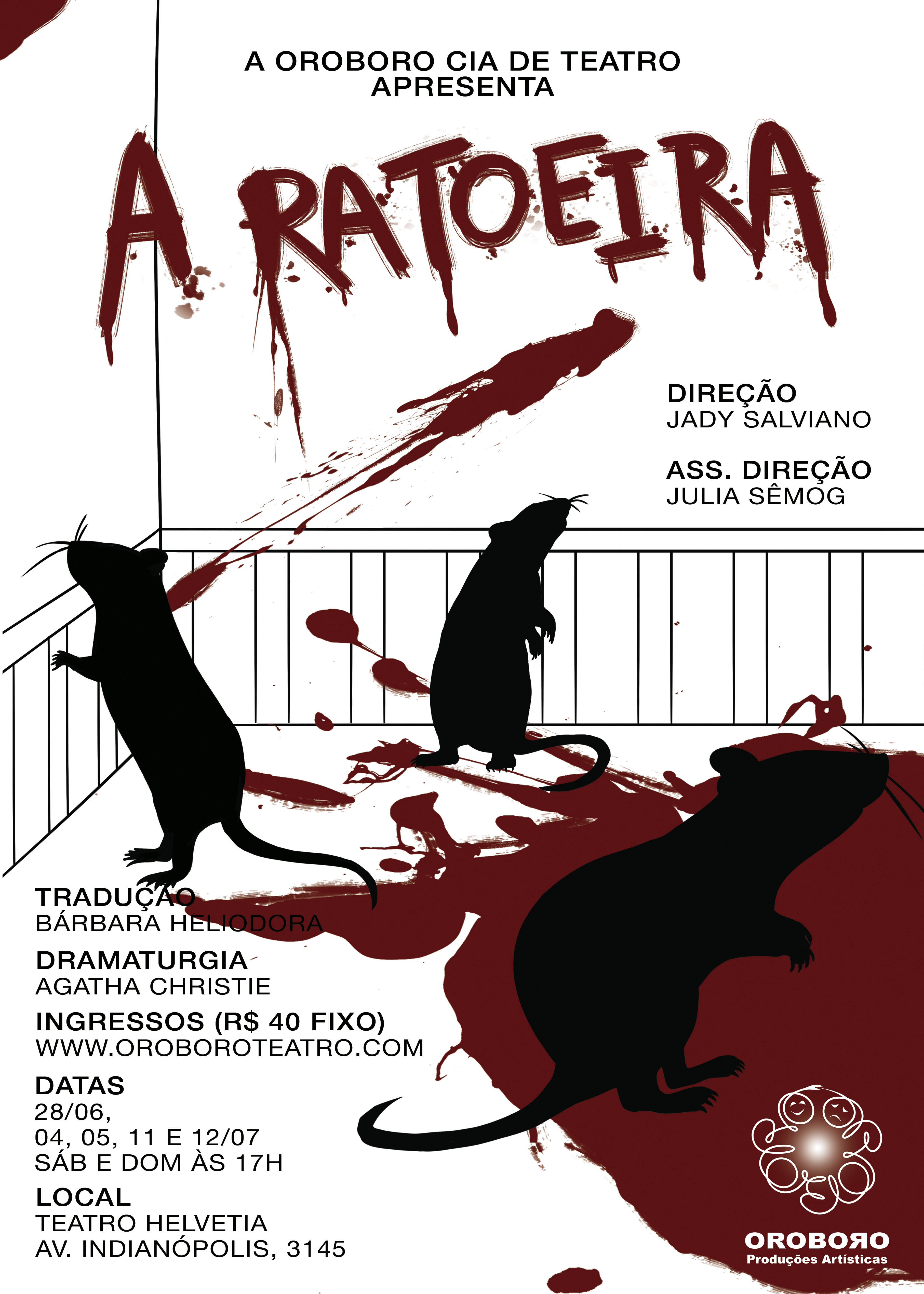 Cartaz do espetáculo A Ratoeira